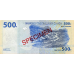 (364) Congo Dem. Rep. P96S - 500 Francs Year 2002 (SPECIMEN)